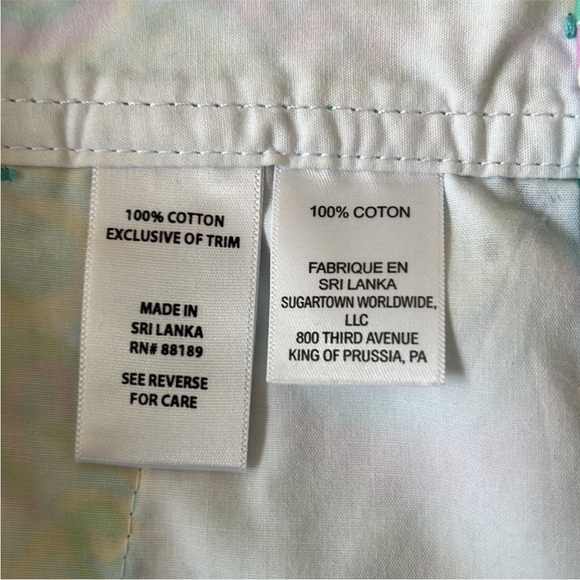 Lilly Pulitzer Shorely Blue Double‎ Trouble Floral Paisley Buttercup Shorts - Picture 8 of 12